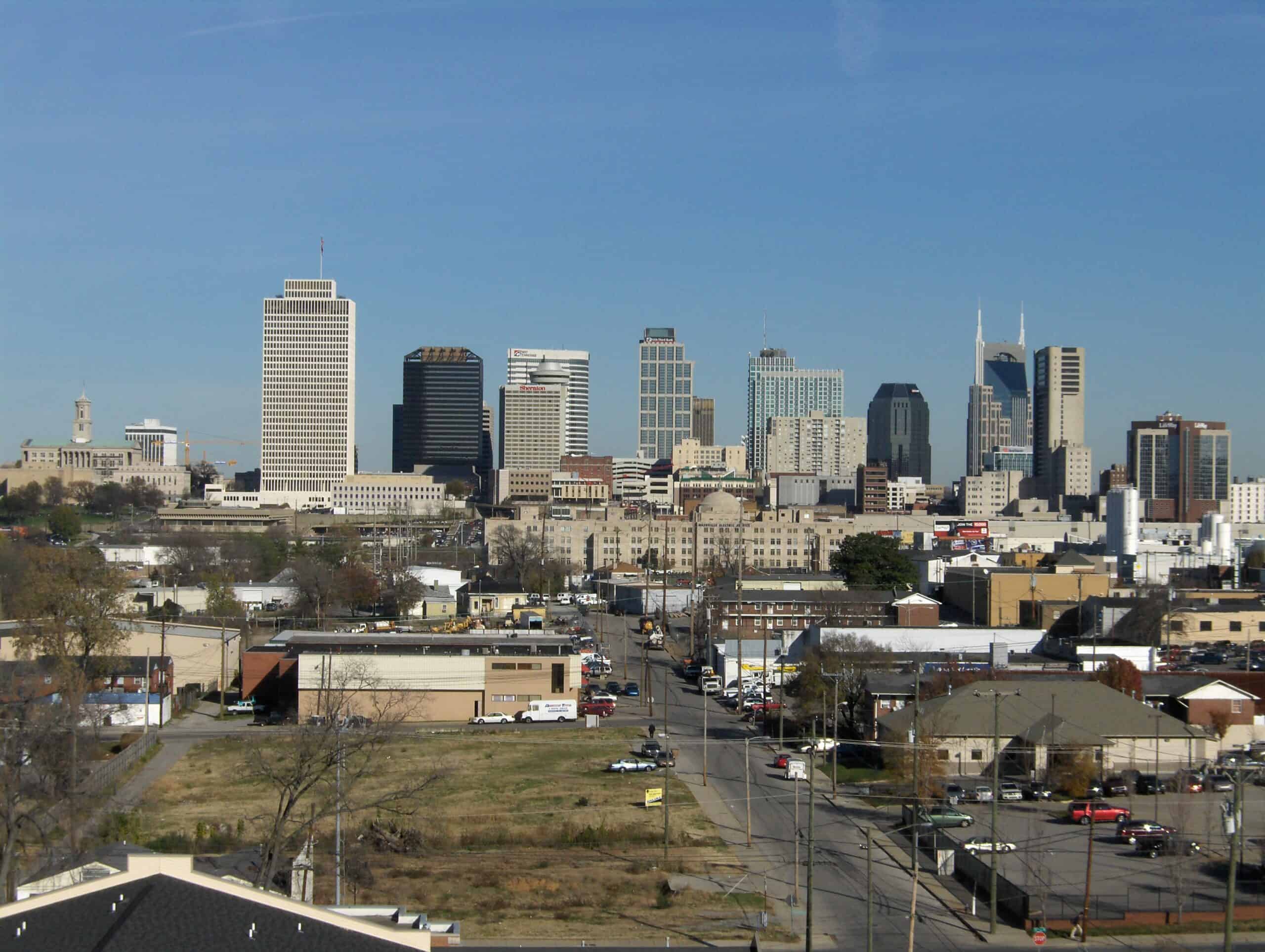 A photograph of a Nashville skyline.