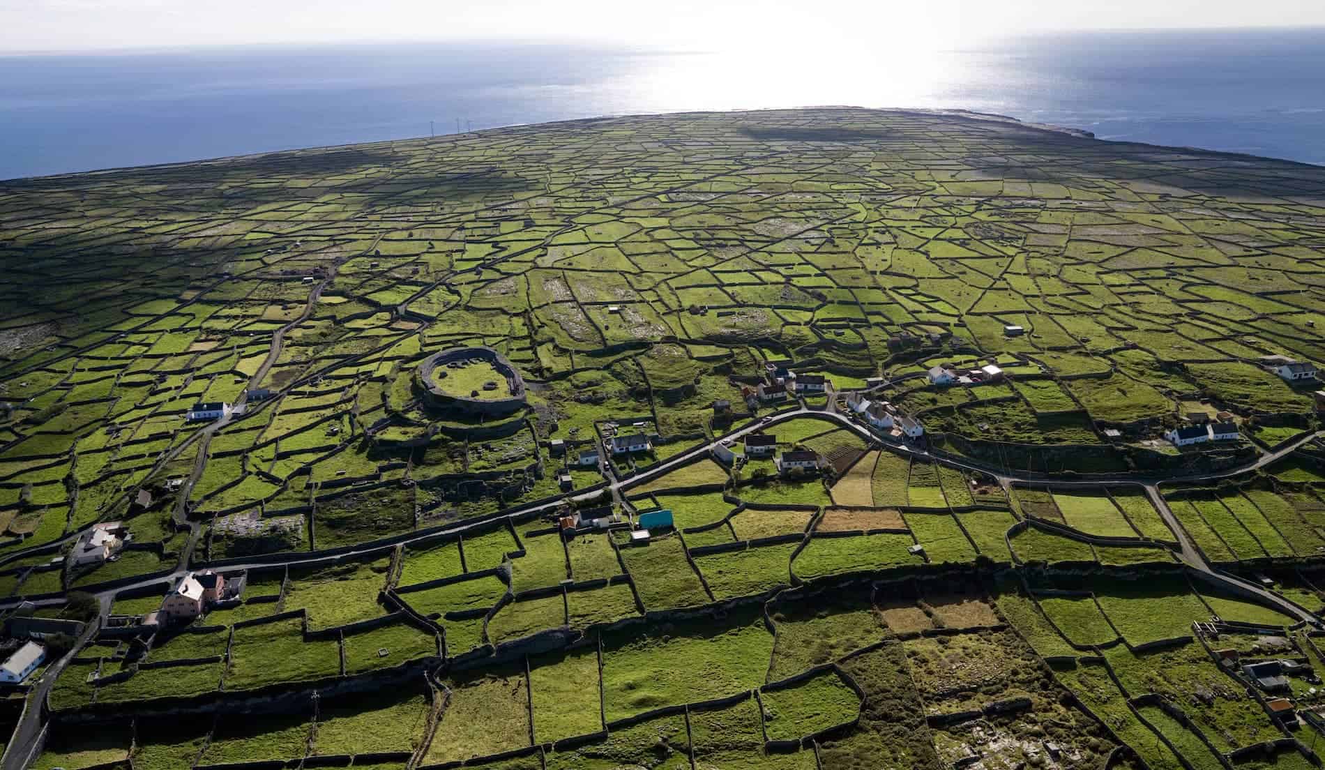 A photo of the Aran Islands.